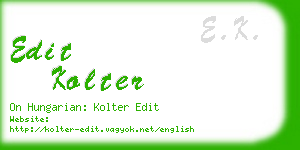 edit kolter business card